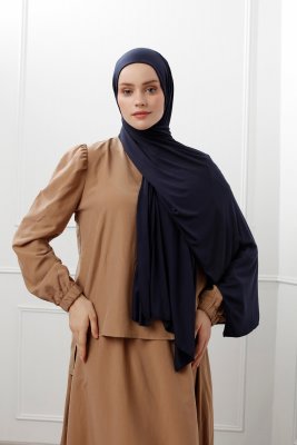 Sibel - Donker Marineblauw Jersey Hijab