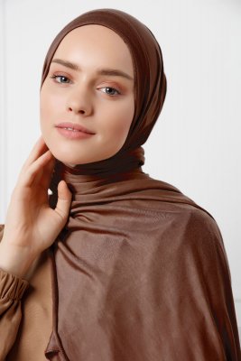 Sibel - Donker Bruin Jersey Hijab