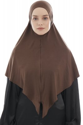  Ajda - Bruin Hijab Met Rits