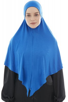  Ajda - Blauw Hijab Met Rits