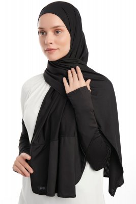 Azize - Zwart Pro Scarf Sport Hijab Set