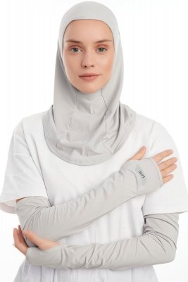 Bayda - Lichtgrijs Pro Sport Hijab Set