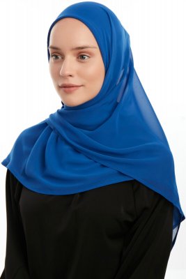 Eylem - Blauw One Piece Chiffon Hijab