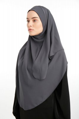 Bengi - Anthracite Micro Krep Turban Hijab
