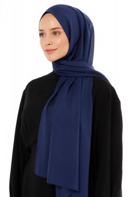 Esra - Marineblauw Chiffon Hijab