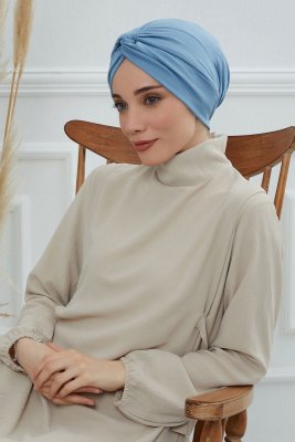 Astrid - Sky Blue Katoen Turban