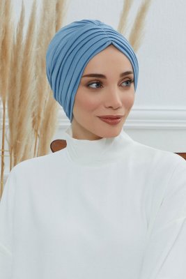 Wilma - Sky Blue Katoen Turban