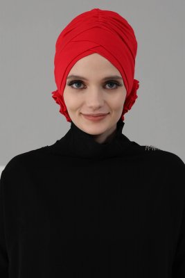 Elisabeth - Rood Katoen Turban