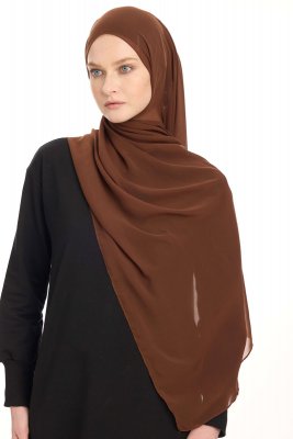 Chiffon Hijab - Bruin