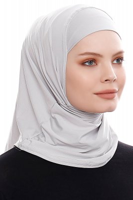 Elif - Lichtgrijs Sport Hijab - Ecardin