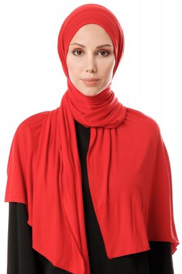 Hande - Rood Katoen Hijab - Gülsoy