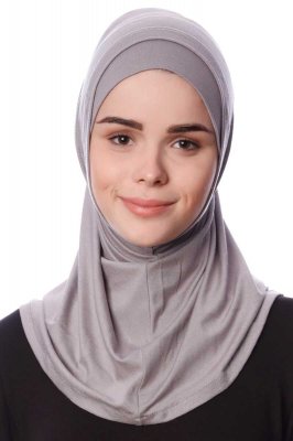 Nehir - Lichtgrijs 2-Piece Al Amira Hijab