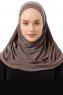 Esma - Donker Taupe Amira Hijab - Firdevs