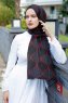 Tutku - Rood & Zwart Gevormde Hijab - Sal Evi