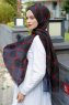 Tutku - Rood & Zwart Gevormde Hijab - Sal Evi
