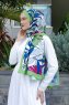 Hijab Twill Met Bladpatroon - Sal Evi