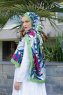 Hijab Twill Met Bladpatroon - Sal Evi