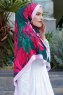 Hijab Twill Met Robijnpatroon - Sal Evi