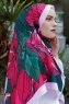 Hijab Twill Met Robijnpatroon - Sal Evi