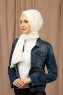 Yildiz - Pearl White Crepe Chiffon Hijab