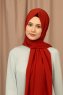 Yildiz - Baksteenrood Crepe Chiffon Hijab
