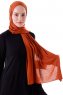 Seda - Baksteenrood Jersey Hijab - Ecardin