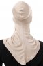 Damla - Licht Taupe Ninja Hijab Masker Onderkapje