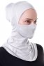 Damla - Lichtgrijs Ninja Hijab Masker Onderkapje