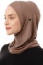 Babe Cross - Donker Taupe Al Amira One-Piece Hijab