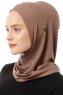 Babe Plain - Donker Taupe Al Amira One-Piece Hijab