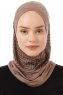 Silva Cross - Donker Taupe Al Amira One-Piece Hijab