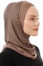Silva Cross - Donker Taupe Al Amira One-Piece Hijab
