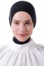 Elnara - Zwart Plain Hijab Onderkapje