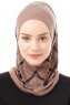 Ekose Plain - Donker Taupe Al Amira One-Piece Hijab