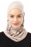 Ekose Plain - Licht Taupe Al Amira One-Piece Hijab