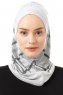 Ekose Plain - Lichtgrijs Al Amira One-Piece Hijab