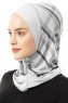 Ekose Plain - Lichtgrijs Al Amira One-Piece Hijab