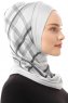 Ekose Plain - Lichtgrijs Al Amira One-Piece Hijab