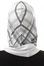 Ekose Plain - Lichtgrijs Al Amira One-Piece Hijab