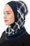Ekose Cross - Marineblauw Al Amira One-Piece Hijab