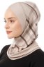 Ekose Cross - Licht Taupe Al Amira One-Piece Hijab