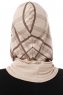 Ekose Cross - Licht Taupe Al Amira One-Piece Hijab