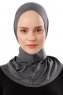 Ceren - Donker Grijs Praktisch Viscose Hijab