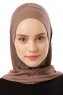 Wind Plain - Donker Taupe Al Amira One-Piece Hijab