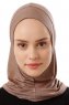 Logo Plain - Donker Taupe Al Amira One-Piece Hijab