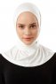 Sportif Plain - Creme Praktisch Viscose Hijab