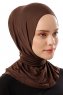 Sportif Plain - Bruin Praktisch Viscose Hijab