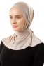 Sportif Plain - Licht Taupe Praktisch Viscose Hijab