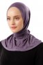 Sportif Plain - Donkerpaars Praktisch Viscose Hijab