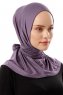 Sportif Plain - Donkerpaars Praktisch Viscose Hijab